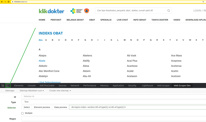 Toggle device toolbar