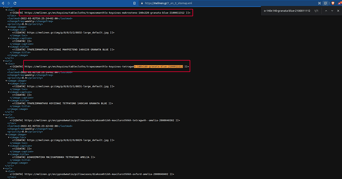 Variation URL example