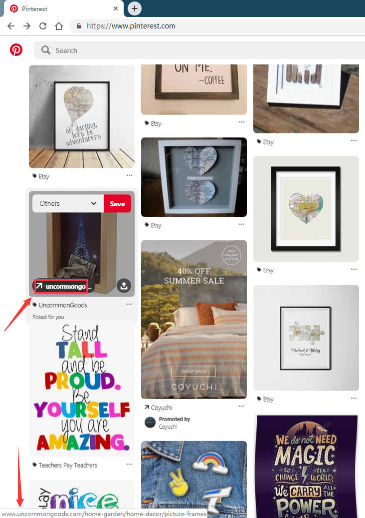 How to scrape the link attached in each pin(if there's) in pinterest ...